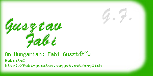 gusztav fabi business card